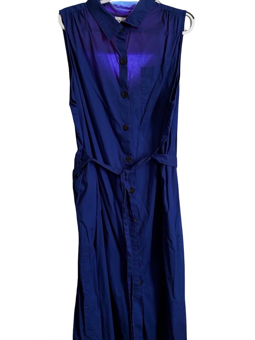 Ava & Viv Sleeveless Button-Front Dress in Royal Blue